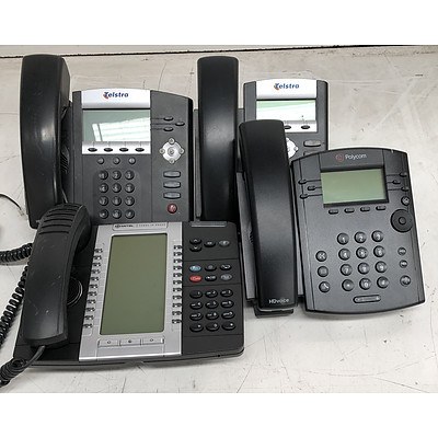 Polycom & Mitel Assorted Office Phones - Lot of 60