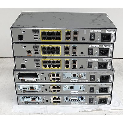Cisco Assorted 1800 Series Integrated Service Router - Lot of Six