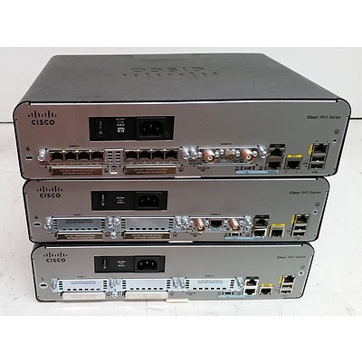 Cisco (CISCO1941/K9) 1900 Series Integrated Services Router - Lot of Three