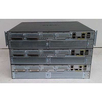 Cisco (CISCO2921/K9 V08) 2900 Series Integrated Services Router - Lot of Three