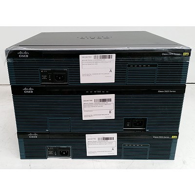 Cisco 2900 Series & 3900 Series Integrated Services Router - Lot of Three