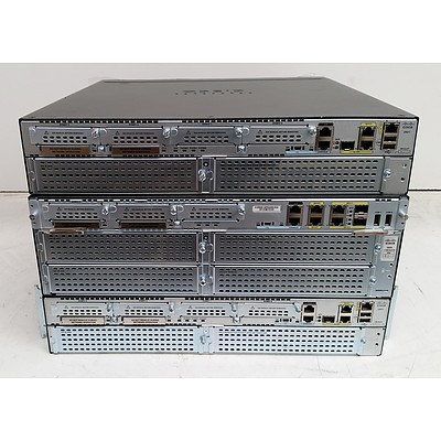 Cisco 2900 Series & 3900 Series Integrated Services Router - Lot of Three