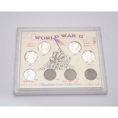 A Case of Eight WWII American Obsolete Coins