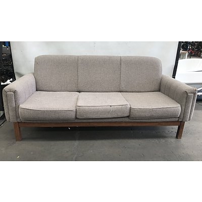 Retro Office Lounge with Wooden Sidetable