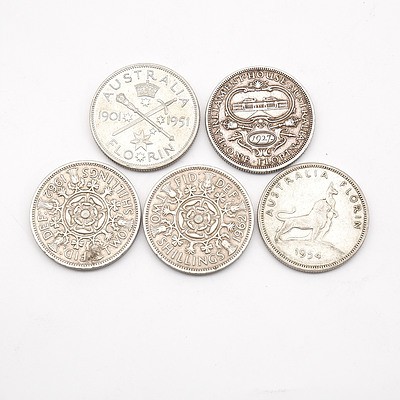Australian Commemorative Florins - 1927 Parliament House, 1954 Royal Visit Elizabeth II and 1951 Federation Jubilee and More