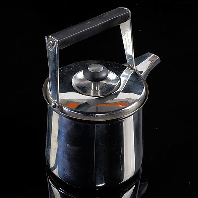 Serafino Zani Stainless Steel Teapot Designed by Sami Wirkkala, Finland