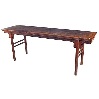 Antique Chinese Nanmu Wood Recessed Leg Painting Table, Late Ming/Early Qing Dynasty 17th-18th Century