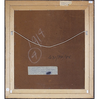Pro Hart (1928-2006), Landscape and Open Gates, Oil on Board