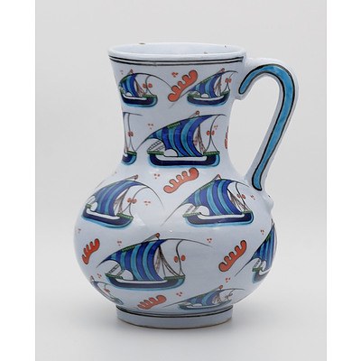 Good Quality Iznik Style Pottery Ewer from the Gursoy Workshop Turkey, Late 20th Century