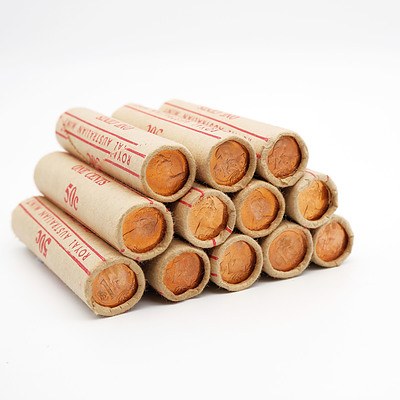 Twelve RAM 1981 One Cent Rolls