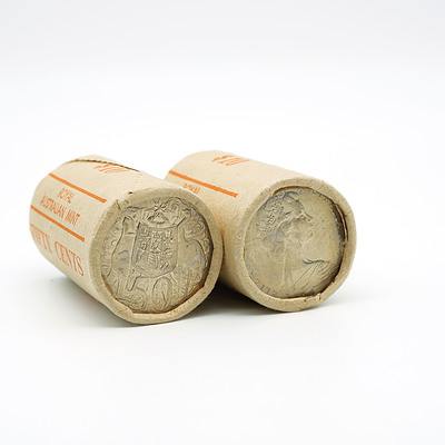 Two RAM 1980 50 Cent Rolls
