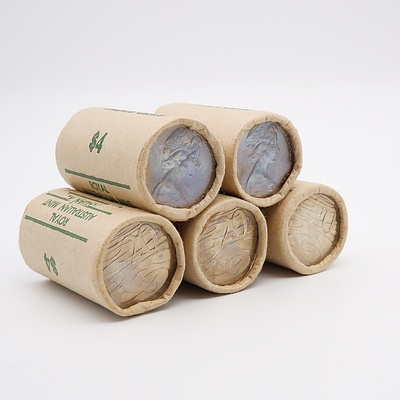 Five RAM 1981 20 Cent Rolls