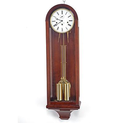 Quality German Made Hermle & John Weight Driven Chiming Wall Clock, Modern