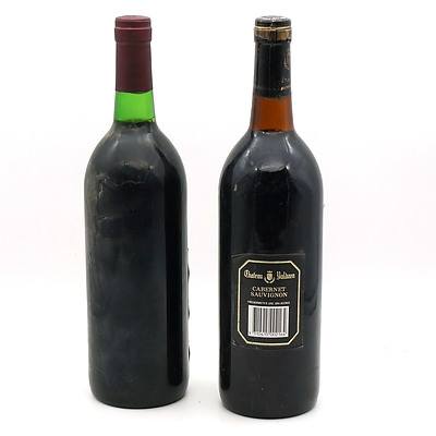 Chateau Yaldara Bin 27 Cabernet Sauvignon 1980 and Orlando Cabernet Sauvignon 1982