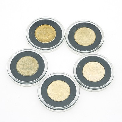 Five $2 Coins Including 2020 Women's T20 Cricket World Cup, 2019 Police Remembrance, 2019 Wallabies Australia and More