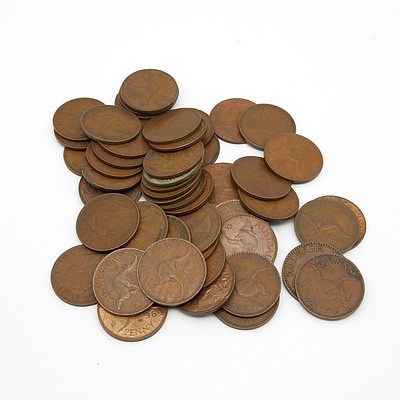 Group of Australian Pennies 1939-1964