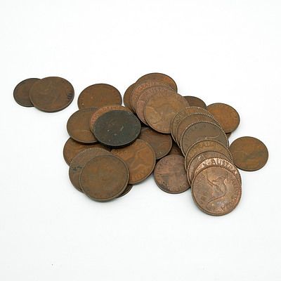 Group of Australian Pennies 1938-1964