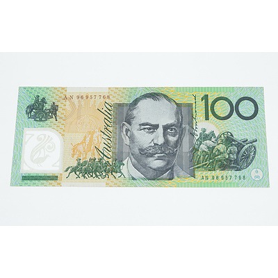 1996 $100 Test Note, AN96 957769