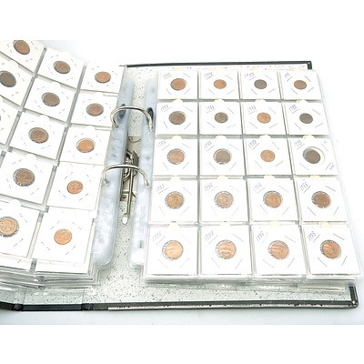 Approximately 420 Australian 1 Cent Pieces 1967-1990