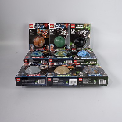 Nine Lego Star Wars Planets Series 1-3