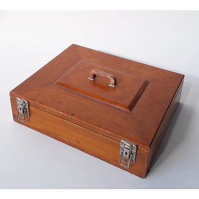 Large Collection of Australian Pre Decimal and Decimal Stamps in a Bespoke Box, Including Various Stamp Bundles