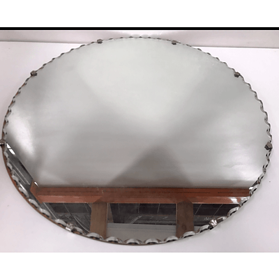 Scalloped Edge Circular Mirror