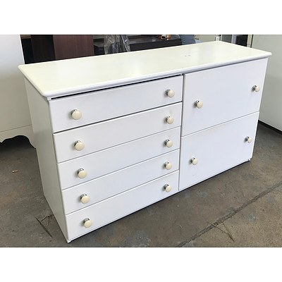 Pair of White Chest of Drawers