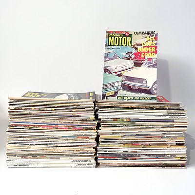 Approximately 80 'Modern Motor'  Magazines from the 1960's, 1970's and Beyond