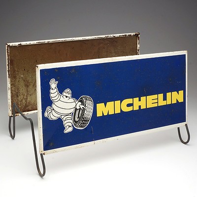 Vintage Michelin Painted Tin Tire Display Rack