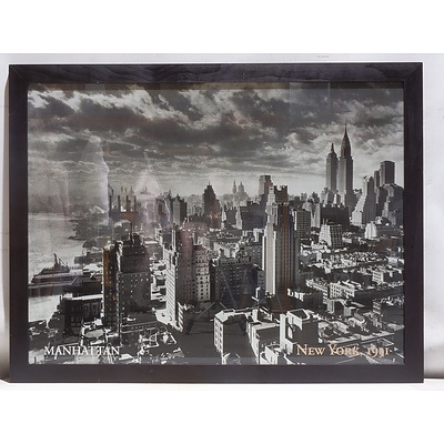 Large Offset Print of New York City, 1931 in Wooden Frame