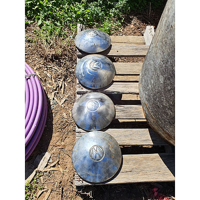 Lot 106 -  Vintage Chrome VW Hubcaps - Set of 4