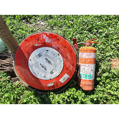 Lot 110 - Fire Hose & Extinguisher
