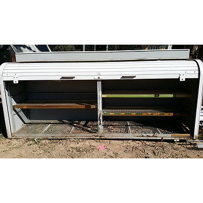 Lot 117 - Large Tambour Unit with Heavy Duty Mesh Shelving