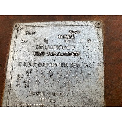 Lot 129 - Fiat X1/9 Bare Shell