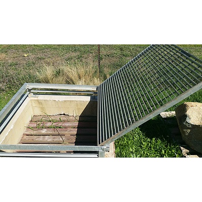 Lot 18 - Concrete Manhole with Steel Grate