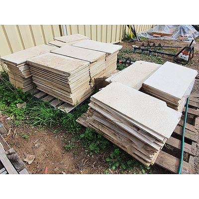 Lot 191 - Rectangle Coral Bathroom Tiles from France - Bulk Lot 250 Tiles