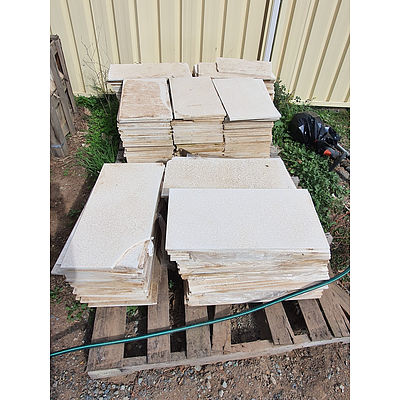 Lot 191 - Rectangle Coral Bathroom Tiles from France - Bulk Lot 250 Tiles