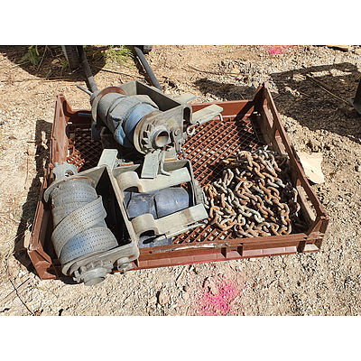 Lot 201 - Clip-On Truck Ratchet Straps & Chain