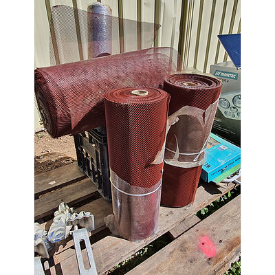 Lot 208 - Lengths of Perforated Steel Mesh & Brackets