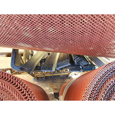 Lot 208 - Lengths of Perforated Steel Mesh & Brackets