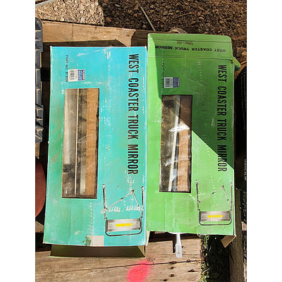 Lot 209 - West Coaster B1606 Truck Mirrors - Pair - New