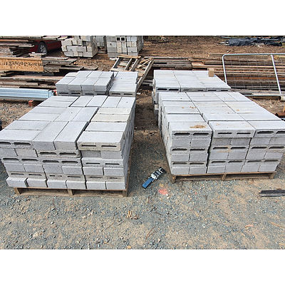 Lot 235 - Skinny Cinder Blocks - Lot of 4 Pallets