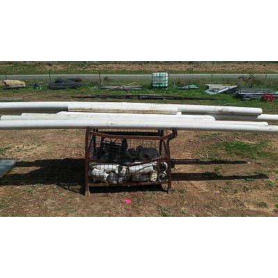 Lot 32 - Metal Cage Containing Assorted PVC Joiners, Angles & Pipes