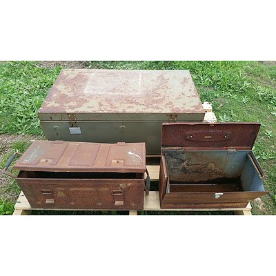 Lot 46 - Assorted Metal Storage Containers - Lot of 3