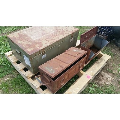 Lot 46 - Assorted Metal Storage Containers - Lot of 3