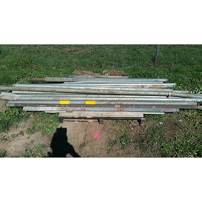 Lot 8 - Pallet of Assorted Steel Poles