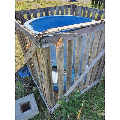 Assorted Blue Valves, Pipes, Sections