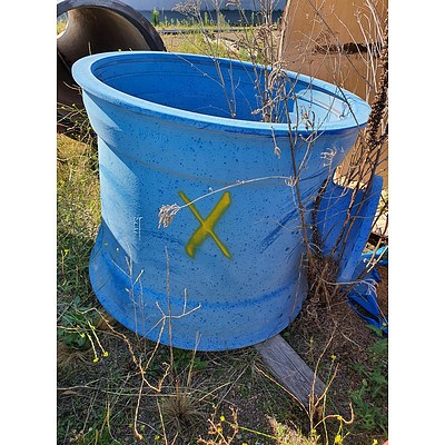 Assorted Blue Valves, Pipes, Sections