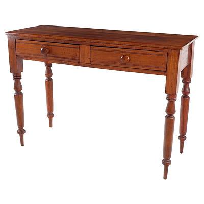 Australian Cedar Hall Table with Two Drawers Circa 1900
