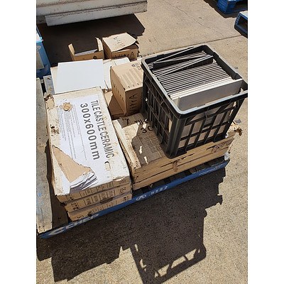 Pallet of Assorted Tiles Including Vitra Porcelain Tiles